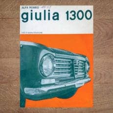 alfa romeo giulia 1300 1964 vintage original giulia user manual handboek handleiding betriebsanleitung uso manutenzione livre manuel conduite entretien