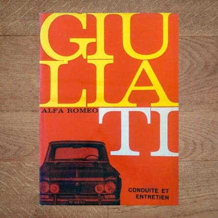 alfa romeo giulia TI 1966 vintage original giulia user manual handboek handleiding betriebsanleitung uso manutenzione livre manuel conduite entretien