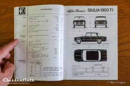 SOLD to Spain: Vintage Original Alfa Romeo Giulia 1300 TI User Manual, 4/1969 - French Language - Image 2