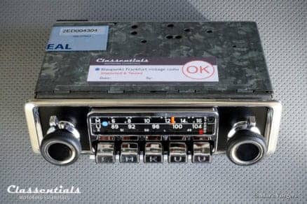 ULTRA RARE Blaupunkt Bluespot Frankfurt STEREO 1972 Vintage Original High-End Classic Car Auto Radio for Alfa Romeo, BMW, Ferrari, Lancia, Maserati, Mercedes, Peugeot, Porsche, Volvo 1968 1969 1970 1971 1973 1974 classentials oldtimer motoring essentials accessory accessories