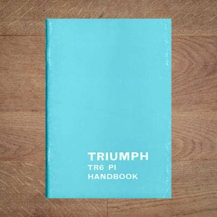 Vintage Original Triumph TR6 PI Handbook / Owners Manual, English Language classentials classic car oldtimer motoring essentials book store shop