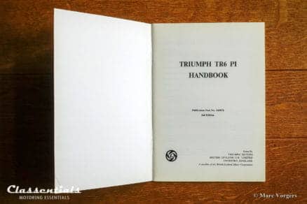 Vintage Original Triumph TR6 PI Handbook / Owners Manual, English Language classentials classic car oldtimer motoring essentials book store shop