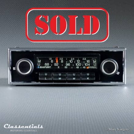 SOLD to Norway: Blaupunkt Frankfurt STEREO 1975 RARE HIGH-END Vintage Original Classic Car Auto Radio for Alfa Romeo, Audi, BMW, Mercedes, Ferrari, Jaguar, Porsche and other exclusive cars of the period - INCLUDING Classentials Stereo Bluetooth Module