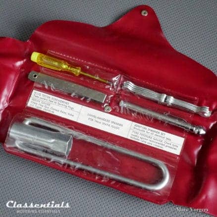 Rare Vintage Original 1960s JPI Weekly Car Test Kit - British (Sports) Cars tool tools roll dashboard ignition oldtimer classentials motoring essentials auto classic car accessory accessories