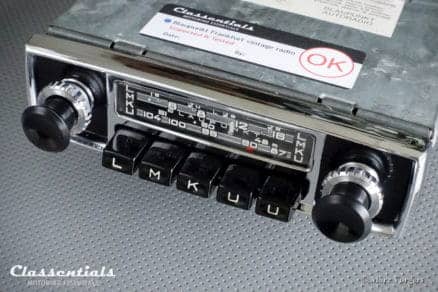 Blaupunkt Frankfurt Y 1967 VERY RARE Vintage Original High-End Classic Car Auto Radio for Aston Martin DB4 DB5, Jaguar Mk II Alfa Romeo Giulietta Mercedes 180 190 SL MP3 and Bluetooth Ready autoradio, oldtimer, classentials, motoring, essentials, auto, classic, car, accessory, accessories