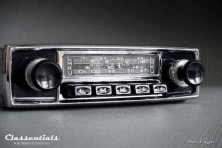 Blaupunkt Frankfurt Y 1967 VERY RARE Vintage Original High-End Classic Car Auto Radio for Aston Martin DB4 DB5, Jaguar Mk II Alfa Romeo Giulietta Mercedes 180 190 SL MP3 and Bluetooth Ready autoradio, oldtimer, classentials, motoring, essentials, auto, classic, car, accessory, accessories