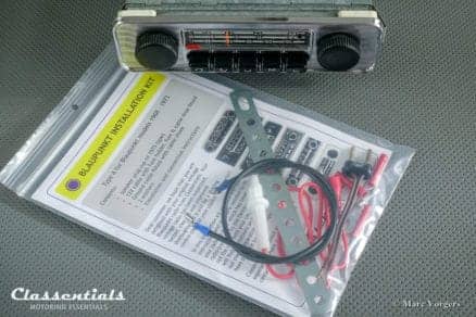 Blaupunkt Emden AU 1971 Vintage Original Classic Car Auto Radio for VW BEETLE With Metal Dashboard 1968 - 1973 MP3 and Bluetooth Ready Oldtimer Autoradio Classentials