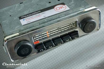 Blaupunkt Emden AU 1971 Vintage Original Classic Car Auto Radio for VW BEETLE With Metal Dashboard 1968 - 1973 MP3 and Bluetooth Ready Oldtimer Autoradio Classentials