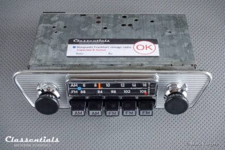 Blaupunkt Frankfurt US STEREO 1972 (108 Mhz) ULTRA RARE Vintage Original High-End Classic Car Auto Radio Jaguar E-type, Lancia, Karmann Ghia 1965 - 1974 MP3 Bluetooth oldtimer autoradio classentials motoring essentials