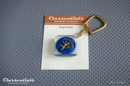 ULTRA RARE Vintage Original 1950s Bourbon PEUGEOT Key Ring - Louis Crocquet, Martinique - SUPERB - Collectors Item porte cle cles chiavi sleutelhanger schlusselanhanger classic car oldtimer 203 403 404 classentials motoring essentials