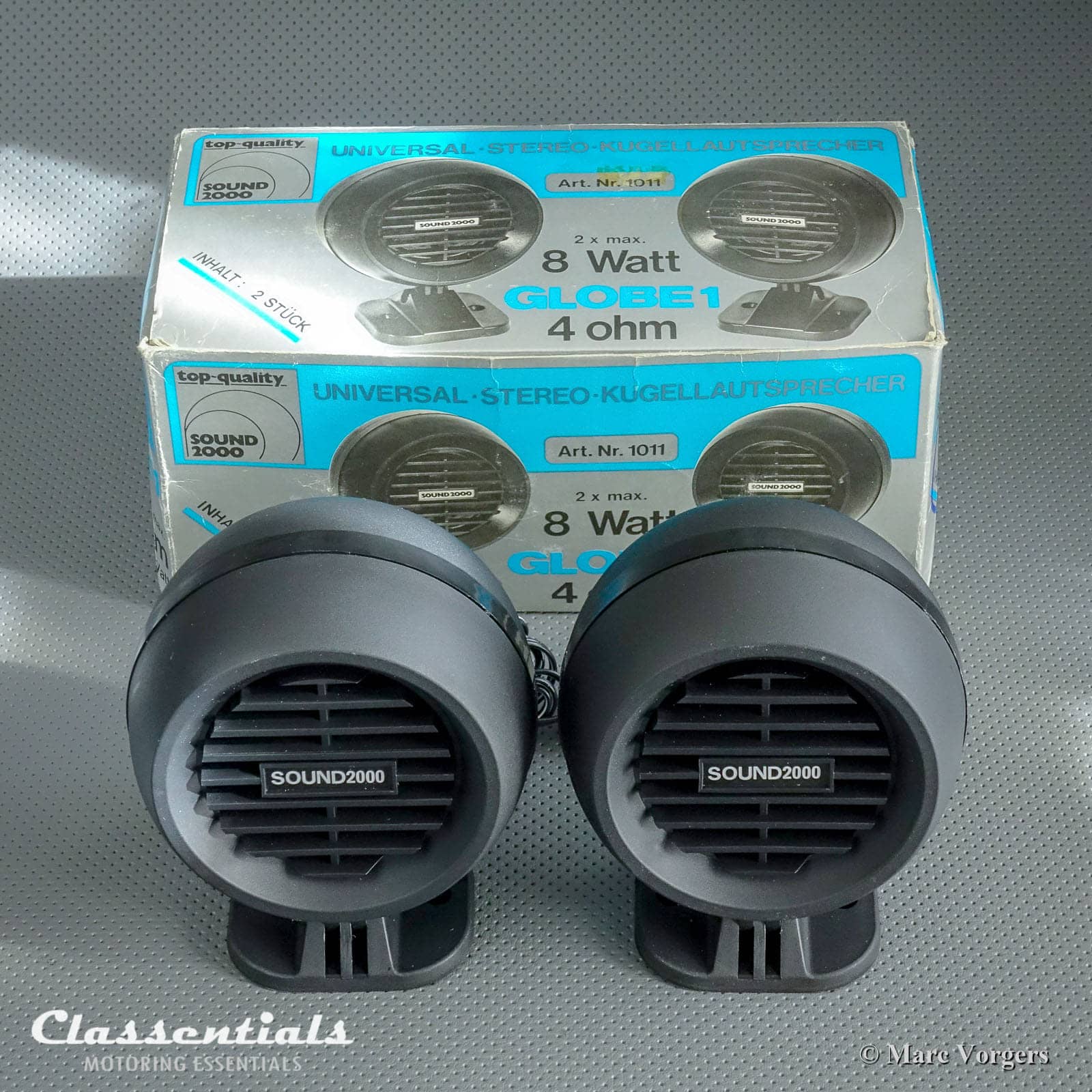 Vintage Original 1970s, early 1980s, SOUND2000 'Globe' Parcel Shelf  Speakers - New in Box - Classentials