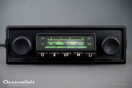 Becker Monza Sport Kurier VERY RARE 1970s Vintage Original Classic Car Auto Radio for Alfa Romeo, BMW, Fiat, Lancia, MG, Porsche, Triumph and Other Sports Cars 1968 - 1978 MP3 Bluetooth autoradio classic car oldtimer classentials motoring essentials