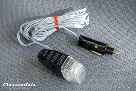 ULTRA RARE Vintage Original Late 1960s / Early 1970s HELLA Magnetic Inspection Light / Lamp Audi, BMW, Porsche, Mercedes-Benz, Porsche, VW - Plugs in Cigarette Lighter Socket and 1960s HELLA 12V Socket classic car auto oldtimer classentials motoring essentials accessory accessories