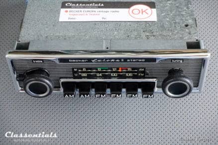 Becker EUROPA II STEREO (108 Mhz) Ultra Rare 1970s Vintage Original Top-End Classic Car Auto Radio, Mercedes-Benz and Other Exclusive Cars 1970 -1980 MP3 and Bluetooth Ready