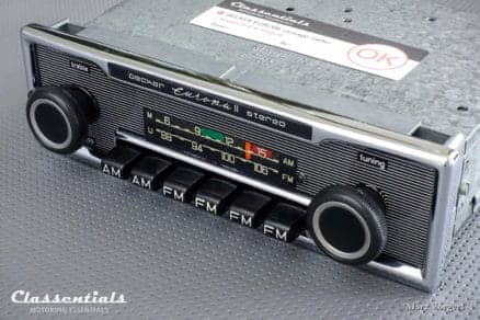 Becker EUROPA II STEREO (108 Mhz) Ultra Rare 1970s Vintage Original Top-End Classic Car Auto Radio, Mercedes-Benz and Other Exclusive Cars 1970 -1980 MP3 and Bluetooth Ready