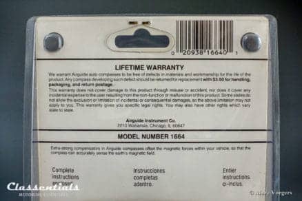 RARE Vintage Original 1980s - 1990s AIRGUIDE Auto Compass Model 1664 'The Eurosport' BRAND NEW in Blister classic car oldtimer accessory classentials motoring kompas