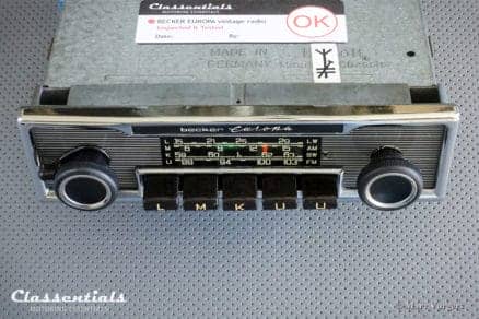 Becker Europa LMKU 1970s Vintage Original High-End Classic Car Auto Radio, Mercedes-Benz and Other Exclusive Cars 1968 -1978 MP3 Bluetooth classentials autoradio