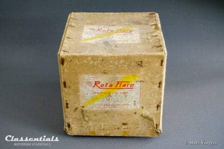The Rotaflare swiveling fog spot search lamp light for British saloons rally sports classic cars brand new in box MG Triumph Bristol Jaguar Austin Healey Classentiuals vintage motoring accessory