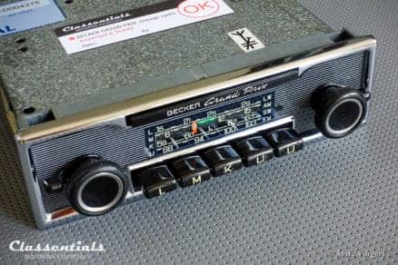 Becker GRAND PRIX Rare Late 1960s Vintage Original Top-End Classic Car Auto Radio, Mercedes-Benz and Other Exclusive Cars 1968 -1978 MP3 and Bluetooth Ready classentials motoring essentials autoradio classic car oldtimer accessory