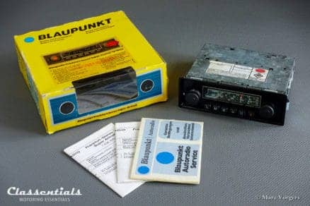 Blaupunkt Frankfurt STEREO Super Arimat 18 Watt 1978 - ULTRA RARE NEW OLD STOCK - HIGH-END Vintage Original Classic Car Auto Radio for Porsche 911 / 930 G-Series - MP3 and Bluetooth Ready classic car oldtimer accessory classentials motoring essentials bluespot