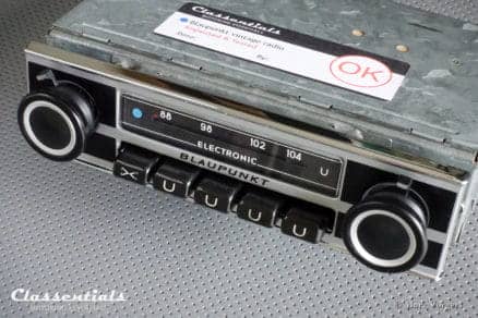 Blaupunkt Wiesbaden Electronic Very-Rare 1970s Vintage Original Top-End Classic Car Auto Radio for Alfa Romeo, BMW, Lancia & Many Others 1968 - 1975 MP3 and Bluetooth Ready classic car oldtimer autoradio classentials motoring essentials accessory accessories