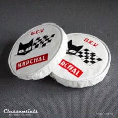 VERY RARE Factory Original1970s 150mm Lamp Covers for 130mm 1960s S.E.V. Marchal 672 / 682 and Other Models (PAIR) classentials motoring essentials
