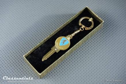 Vintage Original 1950s - 1960s 'Golden' PEUGEOT Key Ring - Spare Key - Number RE91XR - MINT - Ultra Rare Collectors Item Classentials motoring essentials classic car oldtimer accessory accessories