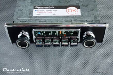 Blaupunkt Karlsruhe 1972 Very Rare 108 Mhz Vintage Original High-End Classic Car Auto Radio Universal for BMW CS, CSL, CSI, 2002, Jaguar E-type S2, and Other Classics 1968 - 1973, INCLUDING Classentials De Luxe Bluetooth Module motoring essentials classic car oldtimer autoradio accessory accessories