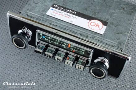 Blaupunkt Karlsruhe 1972 Very Rare 108 Mhz Vintage Original High-End Classic Car Auto Radio Universal for BMW CS, CSL, CSI, 2002, Jaguar E-type S2, and Other Classics 1968 - 1973, INCLUDING Classentials De Luxe Bluetooth Module motoring essentials classic car oldtimer autoradio accessory accessories