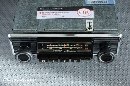 Becker MONZA MU Early 1970 Vintage Original Classic Car Auto Radio, Alfa Romeo, BMW, Fiat, Ford, Mercedes, Lancia, Peugeot, Saab , Triumph, Volvo and Other Cars 1968 - 1974, INCLUDING Classentials De Luxe Bluetooth Module motoring essentials autoradio classic car oldtimer accessory accessories