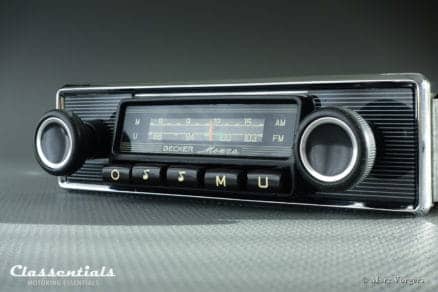 Becker MONZA MU Early 1970 Vintage Original Classic Car Auto Radio, Alfa Romeo, BMW, Fiat, Ford, Mercedes, Lancia, Peugeot, Saab , Triumph, Volvo and Other Cars 1968 - 1974, INCLUDING Classentials De Luxe Bluetooth Module motoring essentials autoradio classic car oldtimer accessory accessories