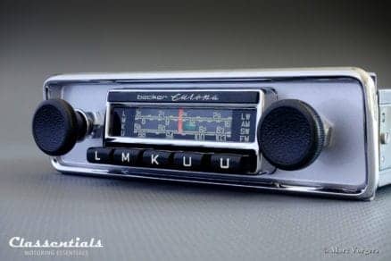 Becker EUROPA LMKU 1968 - 1972 Vintage Original High-End Classic Car Auto Radio for VW Volkswagen Beetle with Metal Dashboard Classentials Motoring Essentials classic car oldtimer autoradio accessory accessories