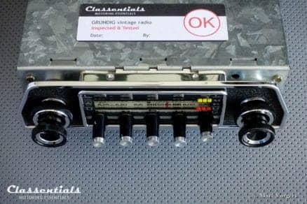 Grundig WK 4500, Vintage Original 1968 High-End Classic Car Auto Radio for Ford Taunus P7, Triumph TR5, TR6 Weltklang Classentials Motoring Essentials classic car oldtimer autoradio accessory accessories