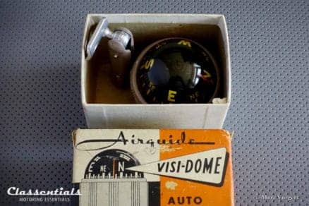 Vintage original 1950s Airguide Visi-Dome Auto Compass Never Installed in Box Classentials Motoring Essentials classic car oldtimer accessory accessories