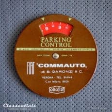 1960s Car Parking-Disc for FIAT 500, 124, DINO Issued by Fiat Commauto Garonzi, Verona Italy disco orario Classentials Motoring Essentials classic car oldtimer accessory accessories