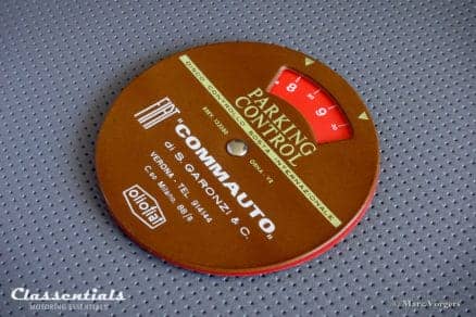 1960s Car Parking-Disc for FIAT 500, 124, DINO Issued by Fiat Commauto Garonzi, Verona Italy disco orario Classentials Motoring Essentials classic car oldtimer accessory accessories