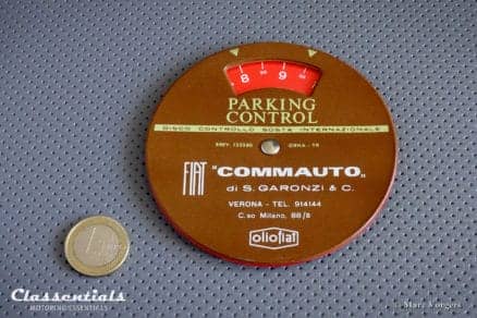 1960s Car Parking-Disc for FIAT 500, 124, DINO Issued by Fiat Commauto Garonzi, Verona Italy disco orario Classentials Motoring Essentials classic car oldtimer accessory accessories