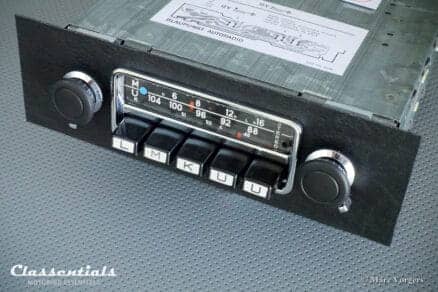 Blaupunkt Frankfurt STEREO 1971 ULTRA RARE Vintage Original TOP-END Auto Radio for Porsche 911 / 912 F-Series Cars 1968 – 1973 Including Classentials Deluxe Stereo Bluetooth Module! Classic Car Autoradio classentials motoring essentials classic car oldtimer accessory accessories