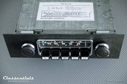 Blaupunkt Frankfurt STEREO 1971 ULTRA RARE Vintage Original TOP-END Auto Radio for Porsche 911 / 912 F-Series Cars 1968 – 1973 Including Classentials Deluxe Stereo Bluetooth Module! Classic Car Autoradio classentials motoring essentials classic car oldtimer accessory accessories