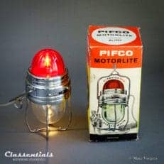 ULTRA RARE 1950s / 1960s PIFCO MOTORLITE Portable Lantern / Flashing Warning Lamp Classic Car Accessory classentials motoring essentials classic car oldtimer accessory accessories