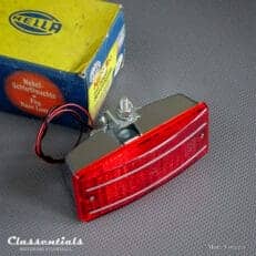 VERY RARE Vintage Original late 1960s / 1970s HELLA NES 400 Chrome Rear Fog Light / Lamp, NEW in Box!