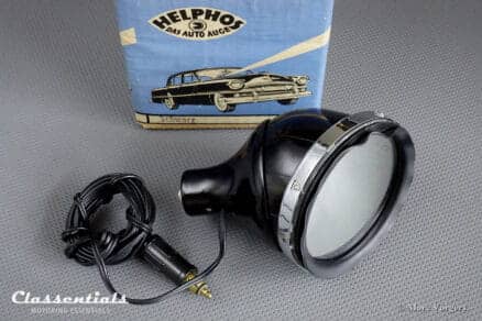 RARE Vintage Original 1950s / 1960s Black HELPHOS Search Lamp “Das Auto Auge” With Windscreen Suction Mount new in box