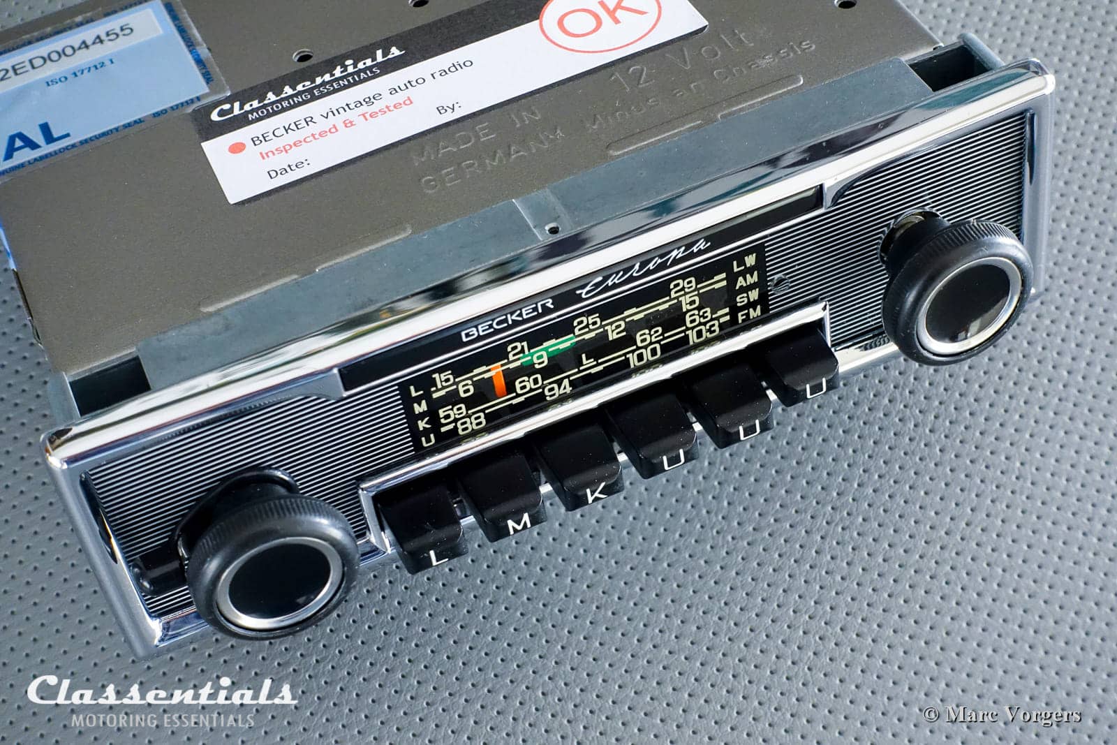 BECKER EUROPA II STEREO 772 Vintage Classic Car 108FM Radio FULL