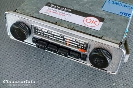 Grundig Emden III E 108 Mhz, 1969 Vintage Original Classic Car Auto Radio for VW BEETLE With Metal Dashboard 1968 – 1973