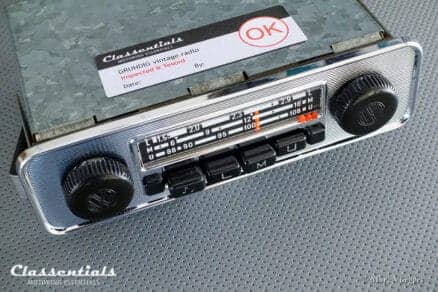 Grundig Emden III E 108 Mhz, 1969 Vintage Original Classic Car Auto Radio for VW BEETLE With Metal Dashboard 1968 – 1973