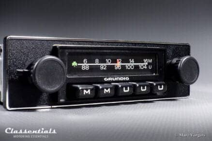 Grundig 'Weltklang' WK 2510, 1975 Vintage Classic Car Auto Radio, NEW, Never Installed, with Classentials MP3 / AUX kit!