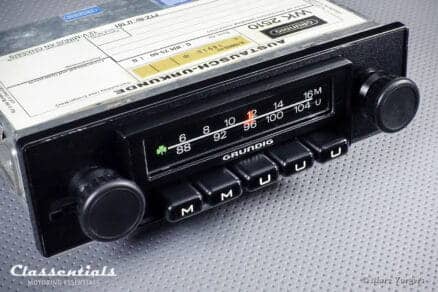 Grundig 'Weltklang' WK 2510, 1975 Vintage Classic Car Auto Radio, NEW, Never Installed, with Classentials MP3 / AUX kit!