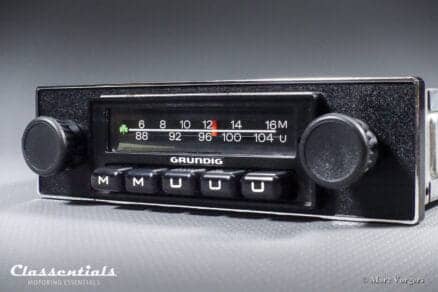 Grundig 'Weltklang' WK 2510, 1975 Vintage Classic Car Auto Radio, NEW, Never Installed, with Classentials MP3 / AUX kit!