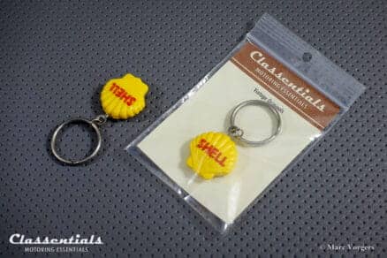 Vintage Original 1960s SHELL Keyring / Fob - New Old Stock schlusselanhanger porte cle cles chiavi sleutelhanger