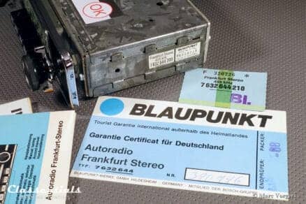 Blaupunkt Frankfurt STEREO 1972 ULTRA RARE Vintage Original High-End Classic Car Auto Radio - Including Matching Papers and Classentials Deluxe Bluetooth Module Autoradio